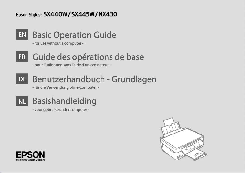 Page 1 de la notice Manuel utilisateur Epson Stylus SX440W