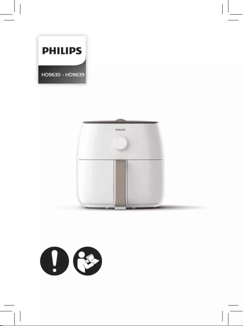 Page n°1 - Guide de démarrage rapide Philips Viva Collection Airfryer XXL HD9630