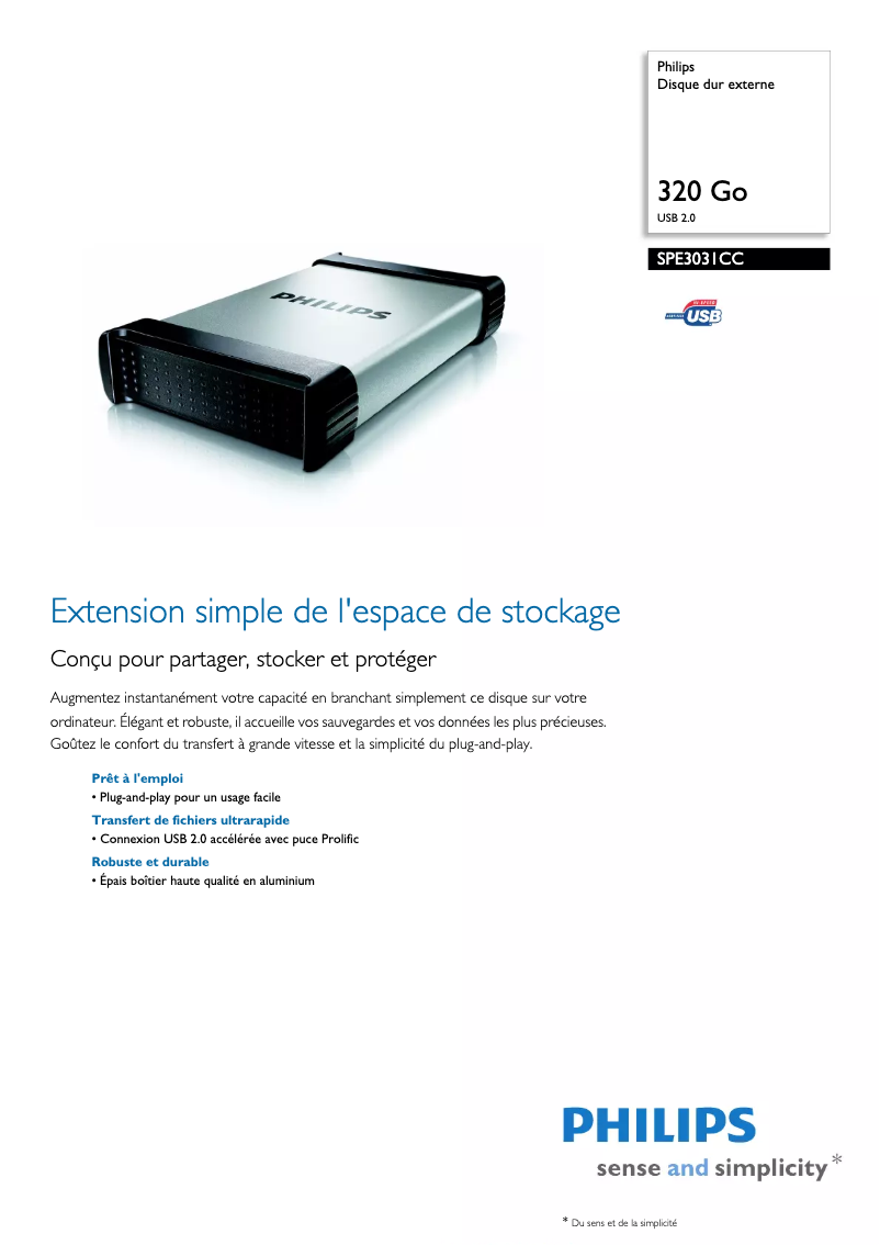 Image de la première page du manuel de l'appareil SPE3031CC