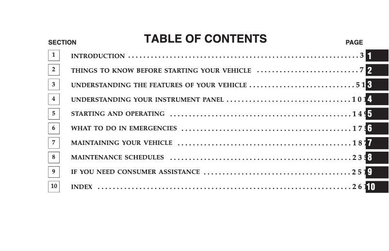 Page 1 de la notice Manuel utilisateur Chrysler Concorde (2004)