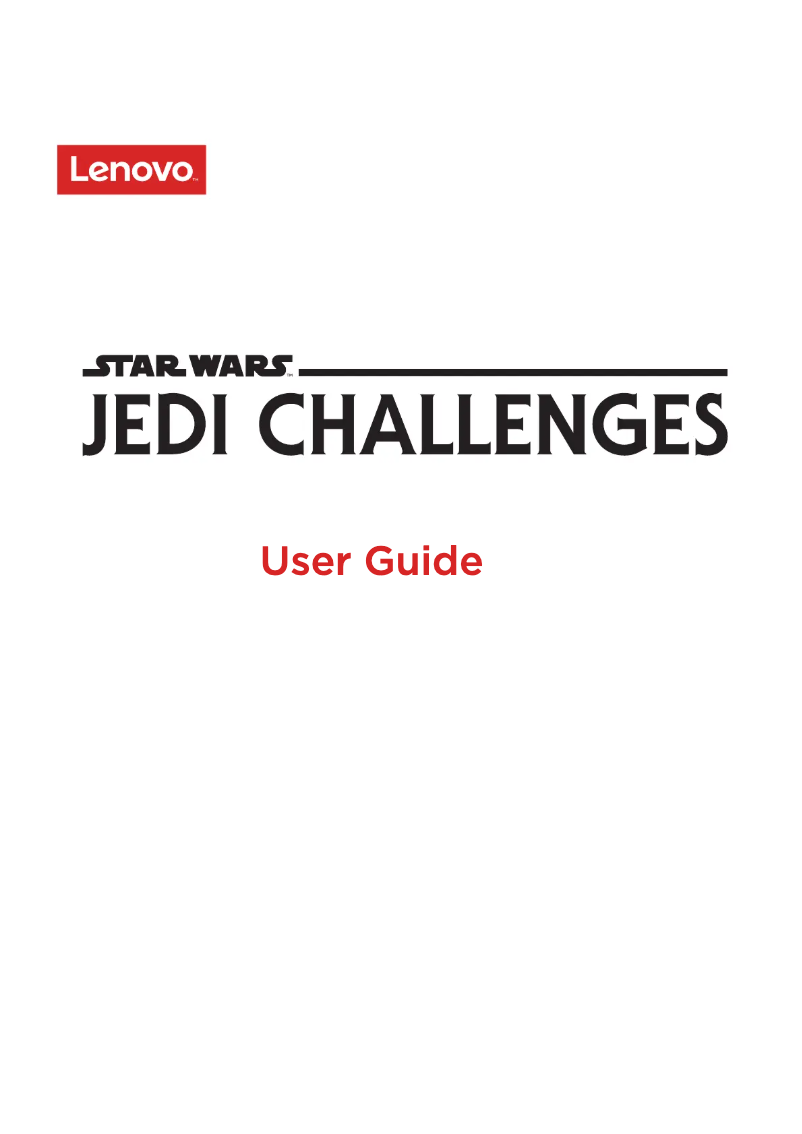 Image de la première page du manuel de l'appareil Star Wars: Jedi Challenges