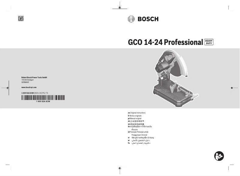 Página 1 del manual Manual de usuario Bosch GCO 14-24 Professional