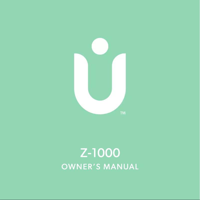 Image de la première page du manuel de l'appareil Z-1000