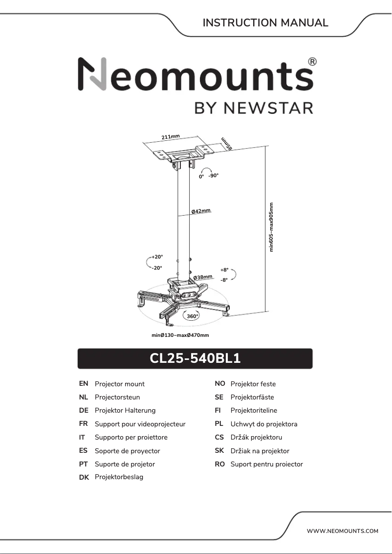 Image de la première page du manuel de l'appareil CL25-540BL1