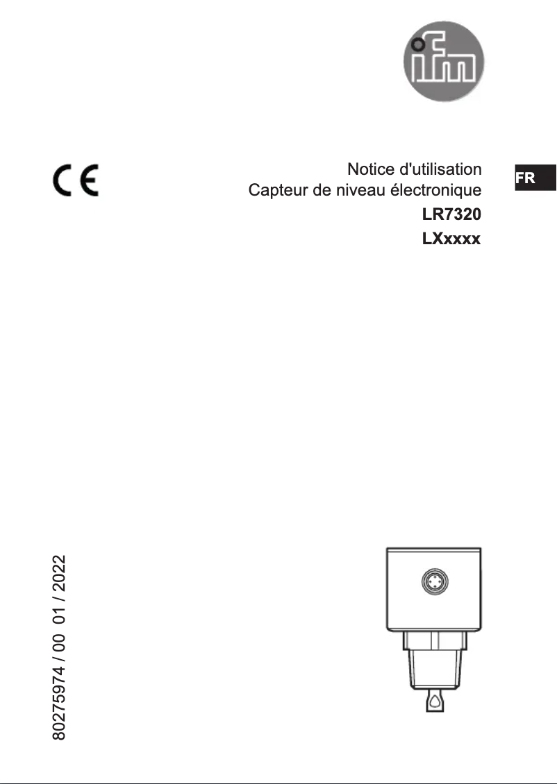 Page 1 de la notice Manuel utilisateur IFM LR7320
