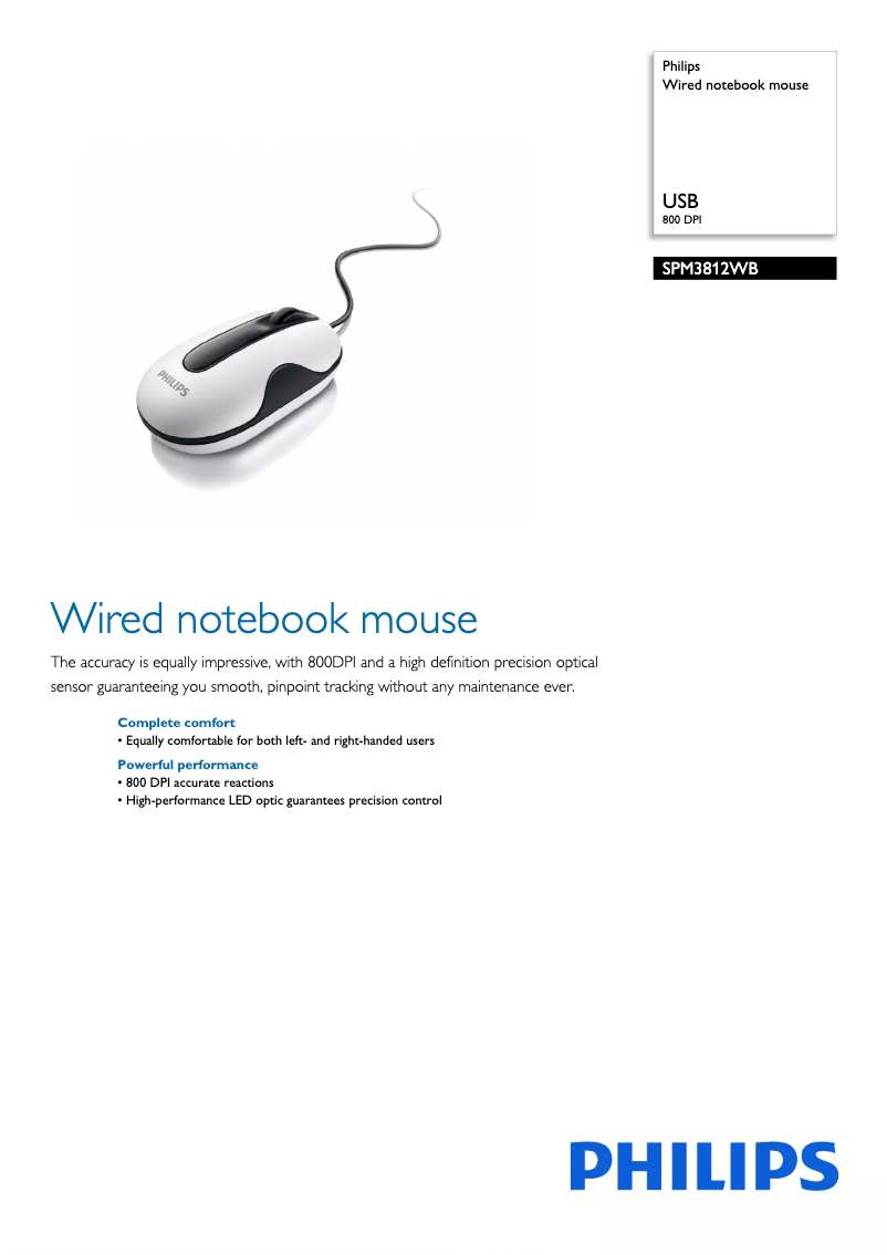 Imagen de la primera página del manual del dispositivo SPM3812WB