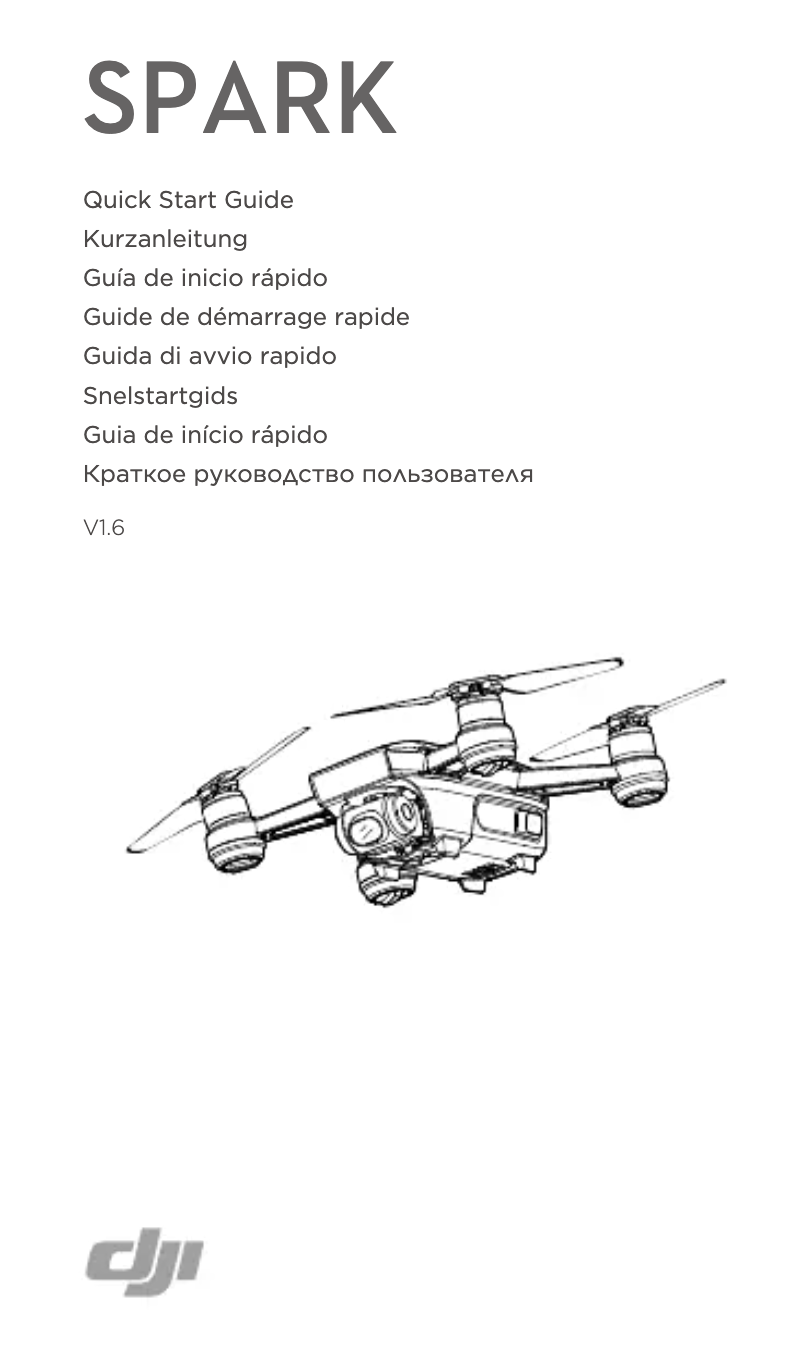 Page 1 de la notice Guide de démarrage rapide DJI Spark