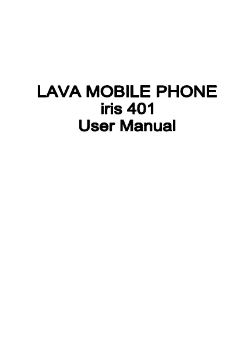 Page n°1 - Manuel utilisateur Lava Iris 401