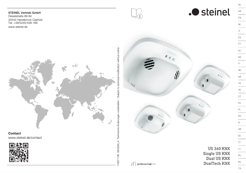 Image de la première page du manuel de l'appareil DualTech KNX