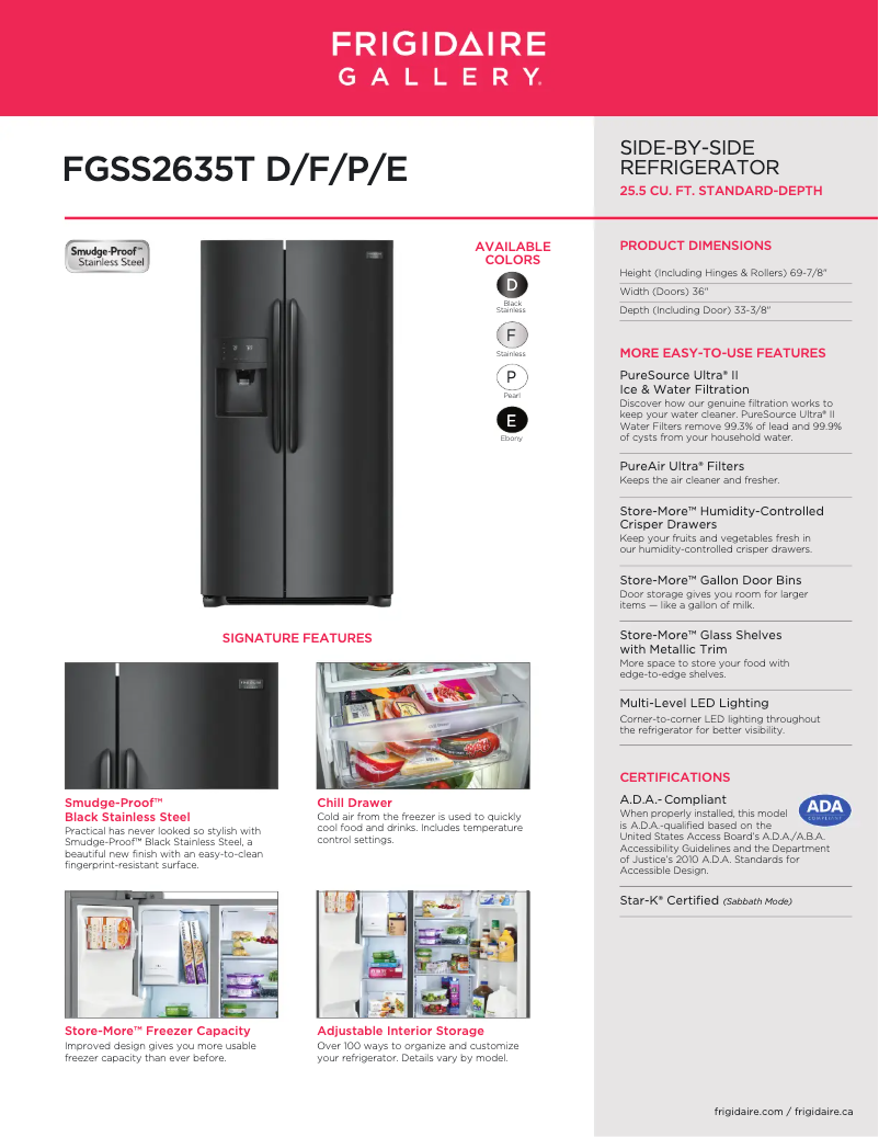 Image de la première page du manuel de l'appareil FGSS2635T