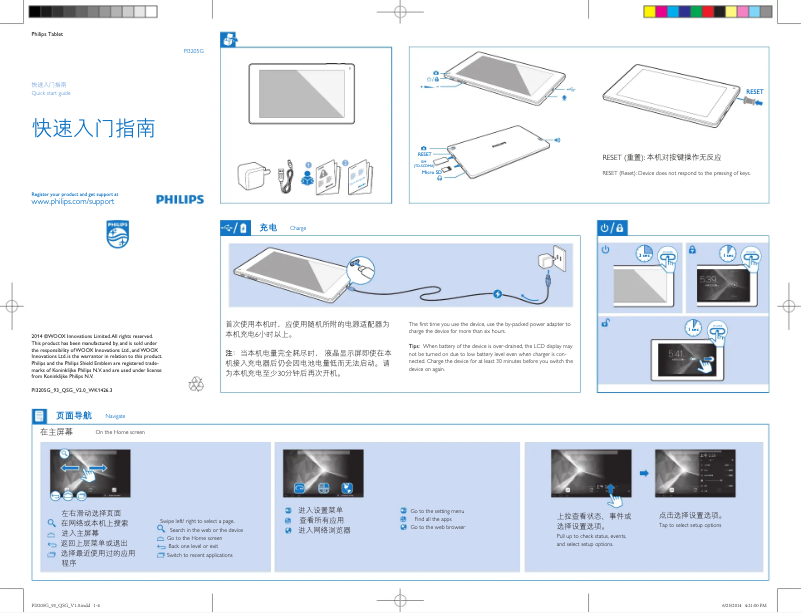 Page n°1 - Guide de démarrage rapide Philips PI3205GW2
