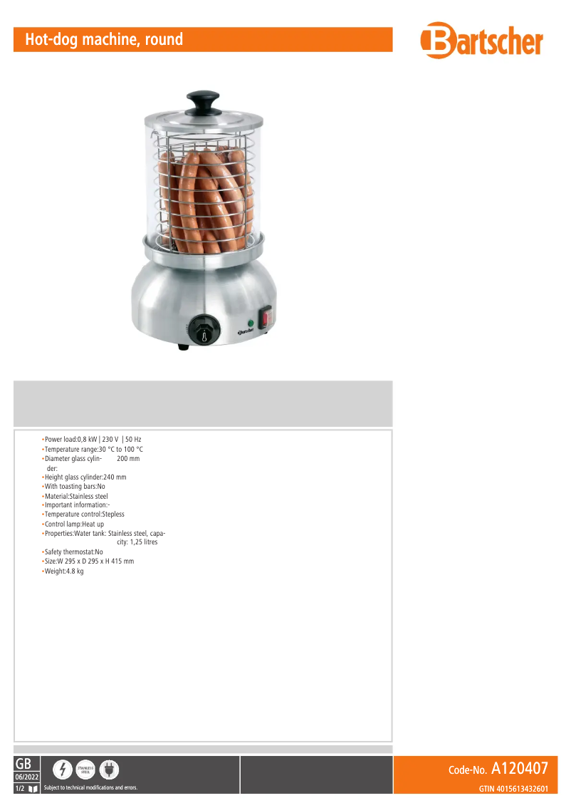 Image de la première page du manuel de l'appareil A120407