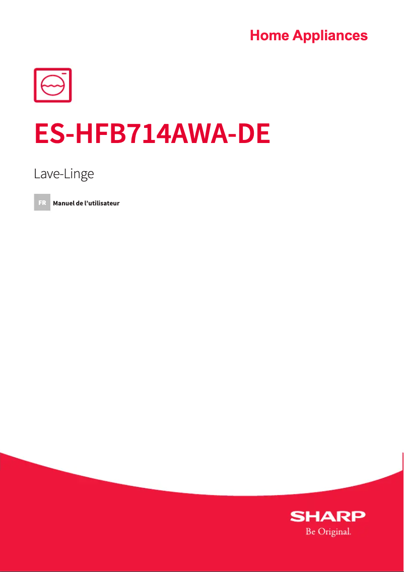 Page n°1 - Manuel utilisateur Sharp ES-HFB714AWA-DE