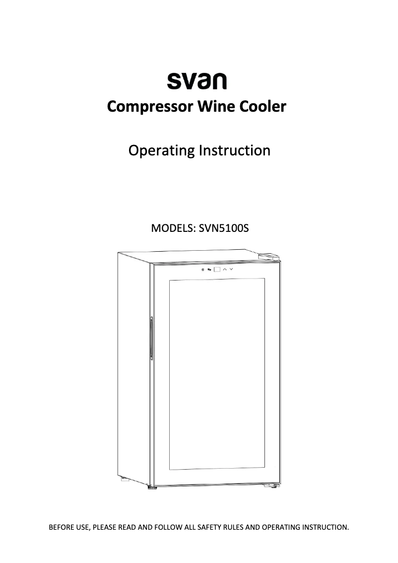 Page 1 de la notice Manuel utilisateur SVAN SVN5100S