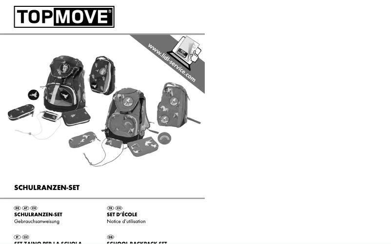 Page 1 de la notice Manuel utilisateur Topmove IAN 309986