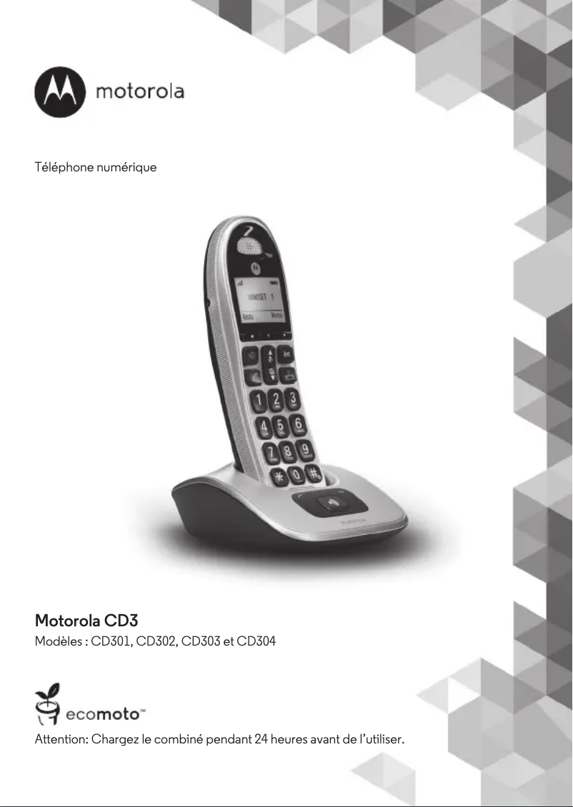 Page 1 de la notice Manuel utilisateur Motorola CD302
