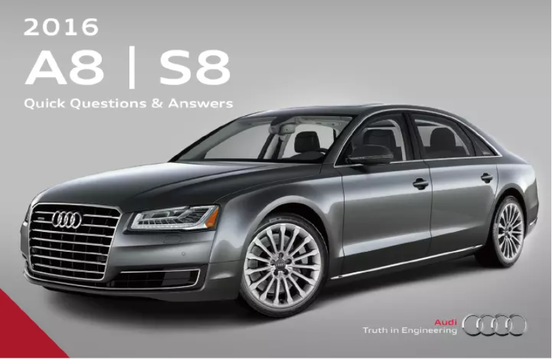 Page 1 de la notice Manuel utilisateur Audi A8 (2016)