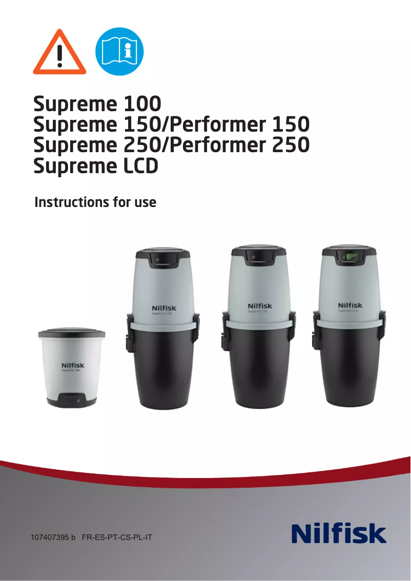 Page n°1 - Manuel utilisateur Nilfisk Supreme 100