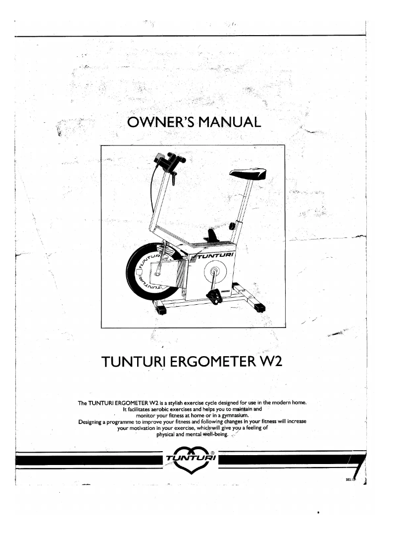 Page n°1 - Manuel utilisateur Tunturi W2