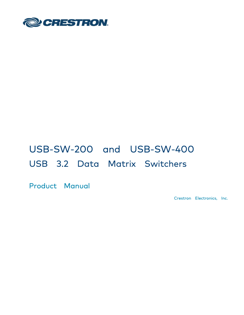 Imagen de la primera página del manual del dispositivo USB-SW-200