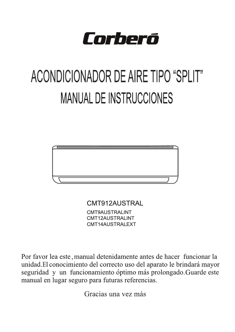 Image de la première page du manuel de l'appareil CMT912AUSTRAL
