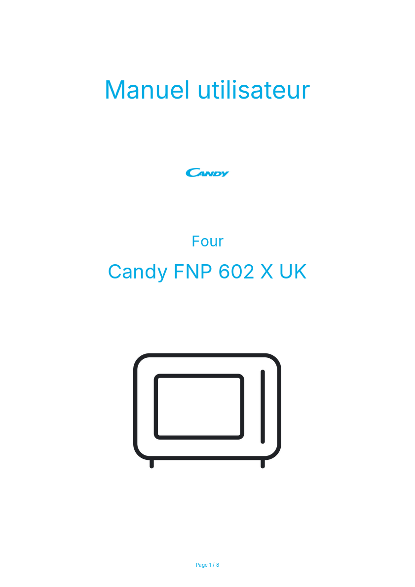 Image de la première page du manuel de l'appareil FNP 602 X UK