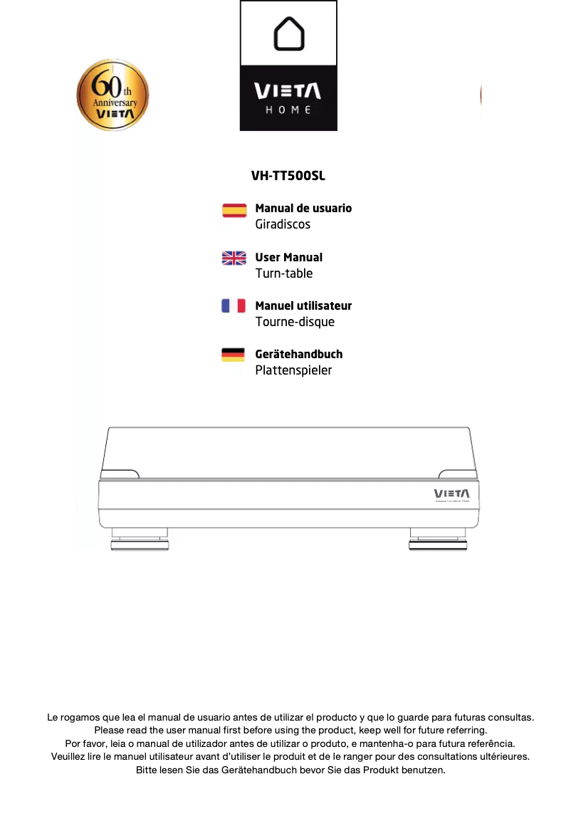 Image de la première page du manuel de l'appareil VH-TT500SL