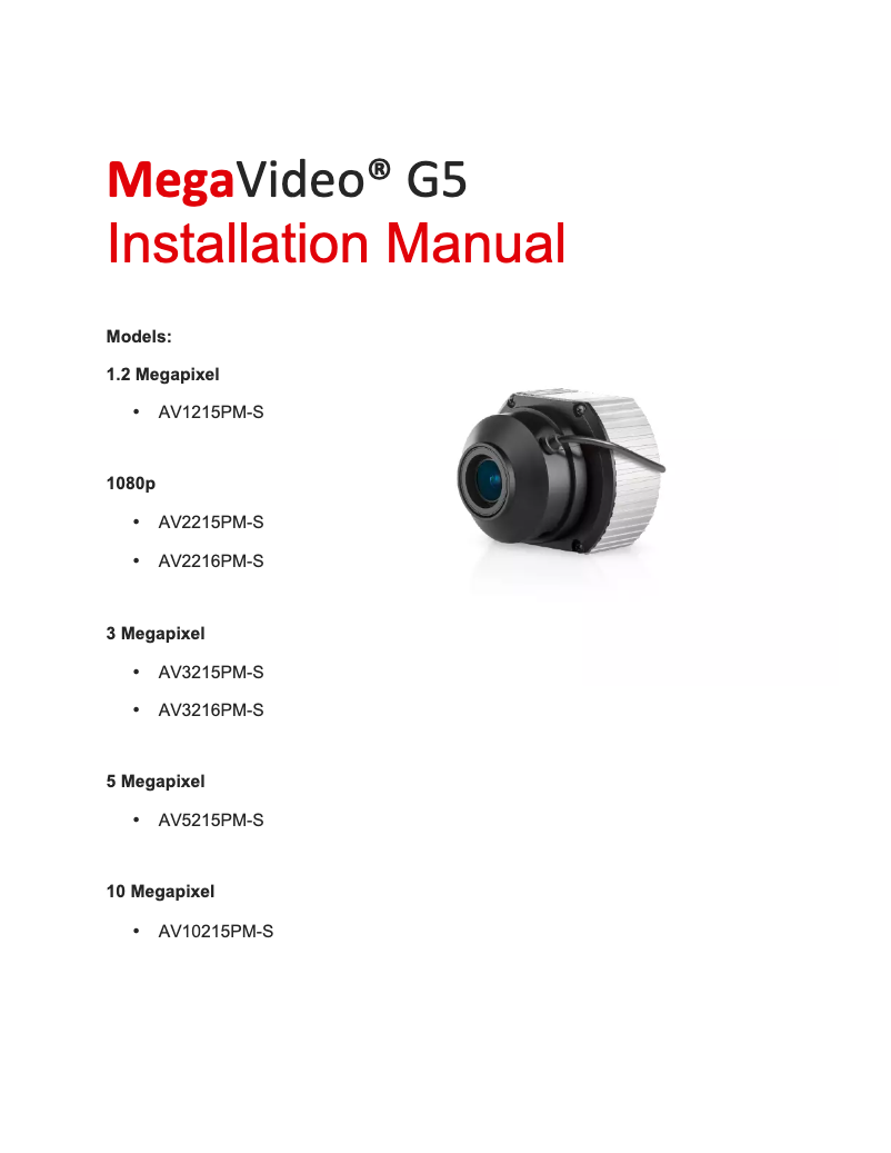 Image de la première page du manuel de l'appareil AV5215PM-S