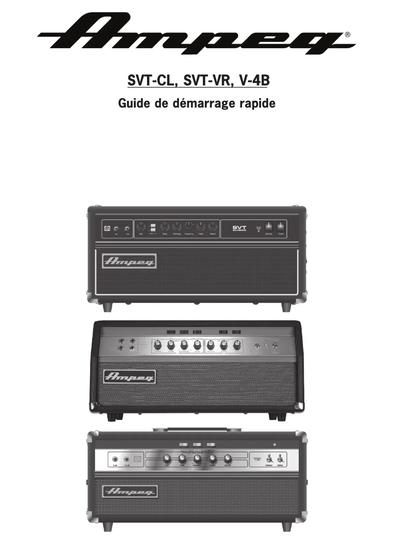 Página 1 del manual Guía de inicio rápido Ampeg SVT-CL