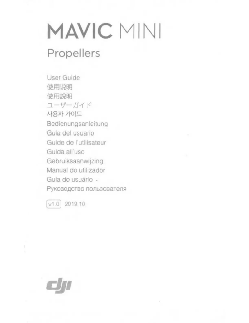 Page 1 de la notice Manuel utilisateur DJI Mavic Mini Propellers