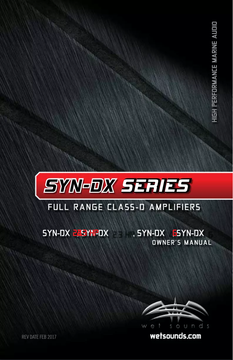 Image de la première page du manuel de l'appareil SYN-DX 2.3 HP