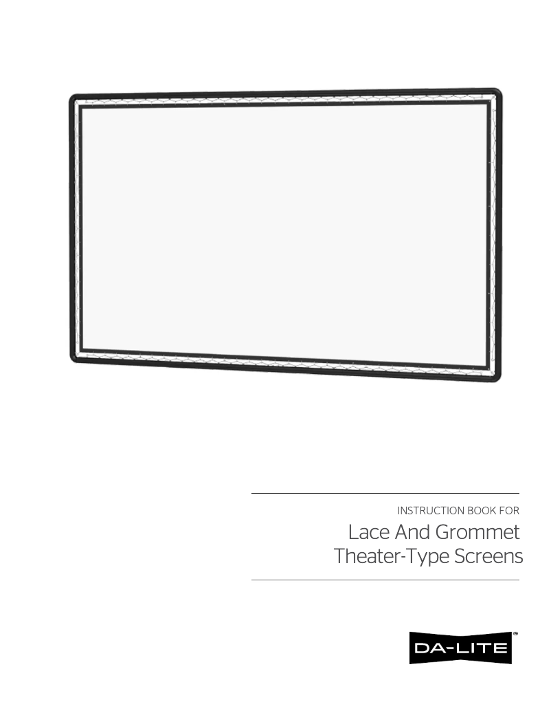 Page 1 de la notice Manuel utilisateur Da-Lite Lace And Grommet 91555