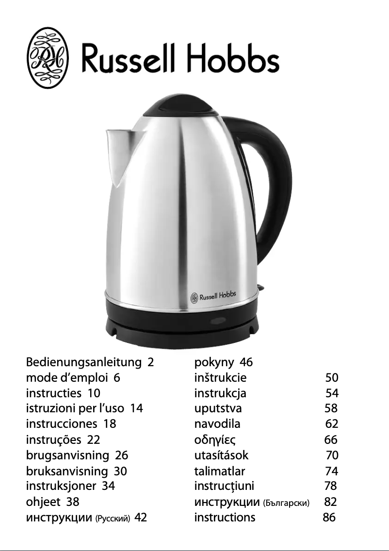 Page n°1 - Manuel utilisateur Russell Hobbs Futura 13632-56