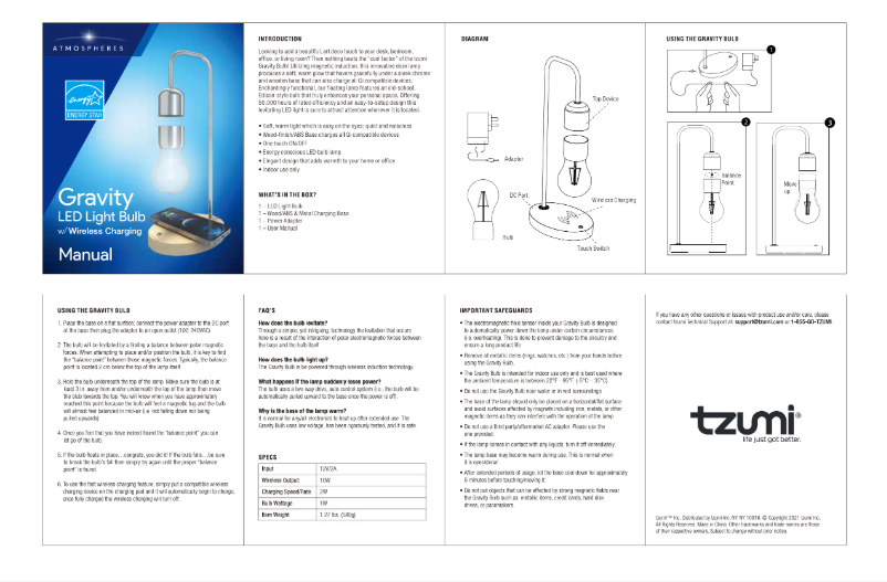 Image de la première page du manuel de l'appareil Gravity