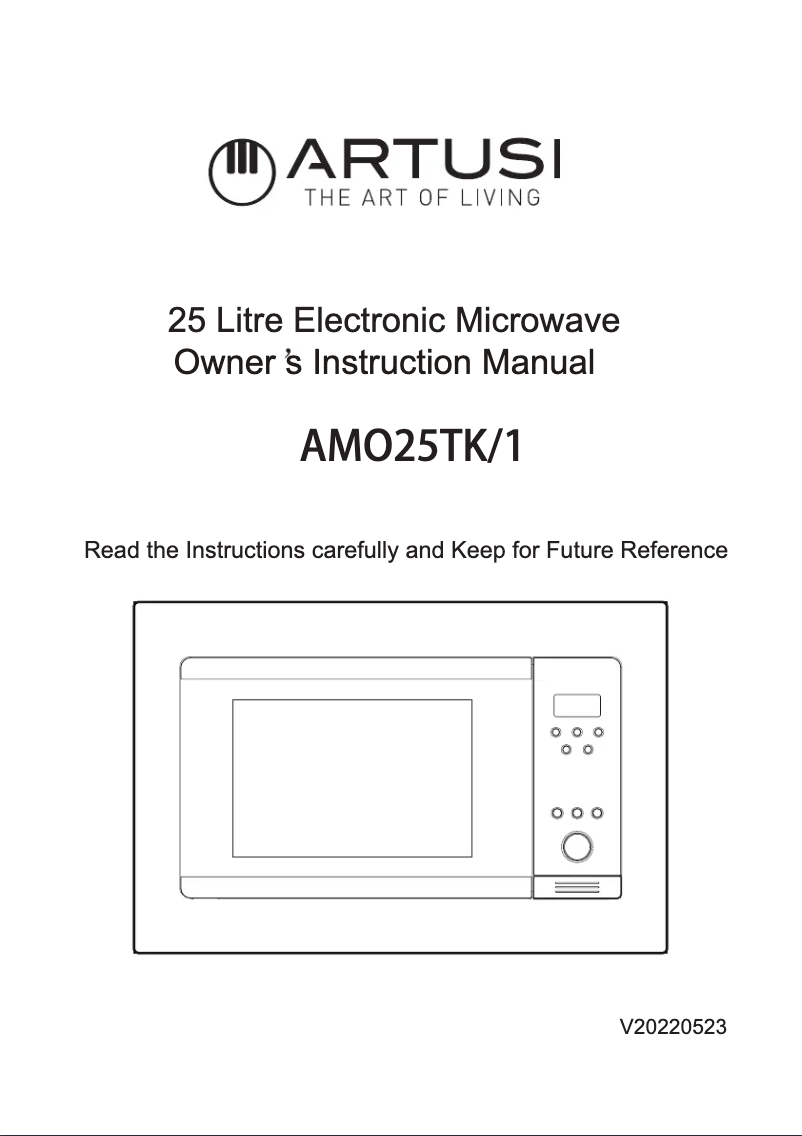 Page 1 de la notice Manuel utilisateur Artusi AMO25COM