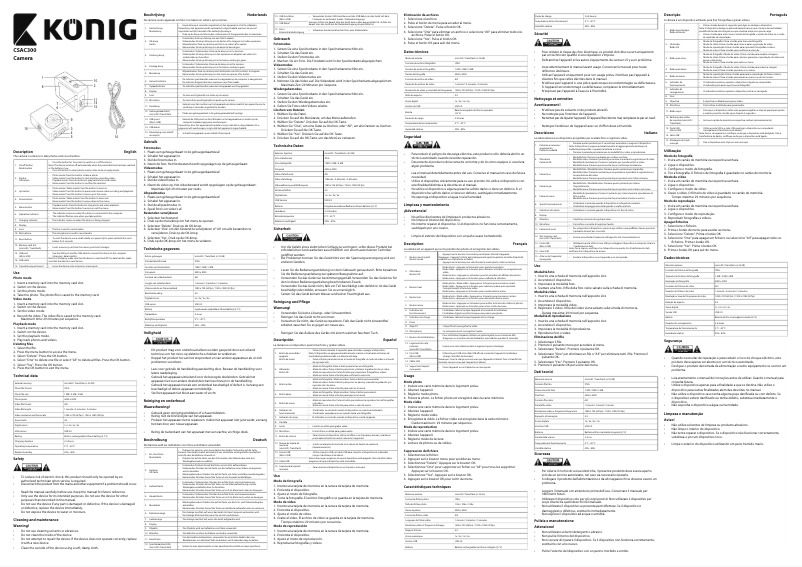 Page 1 de la notice Manuel utilisateur Konig CSAC300