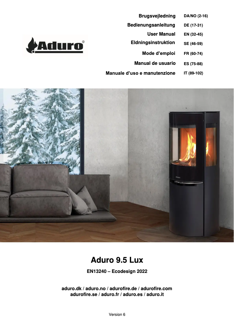 Image de la première page du manuel de l'appareil 9.5 Lux