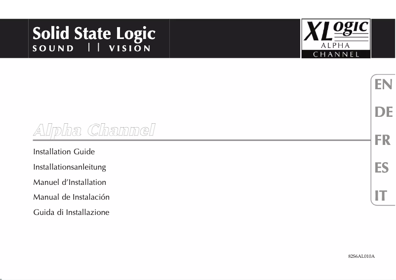 Image de la première page du manuel de l'appareil X Logic Alpha Channel