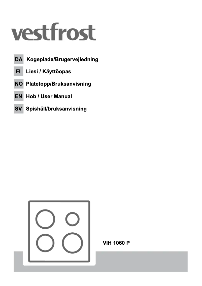Page n°1 - Manuel utilisateur Vestfrost VIH 1060 P