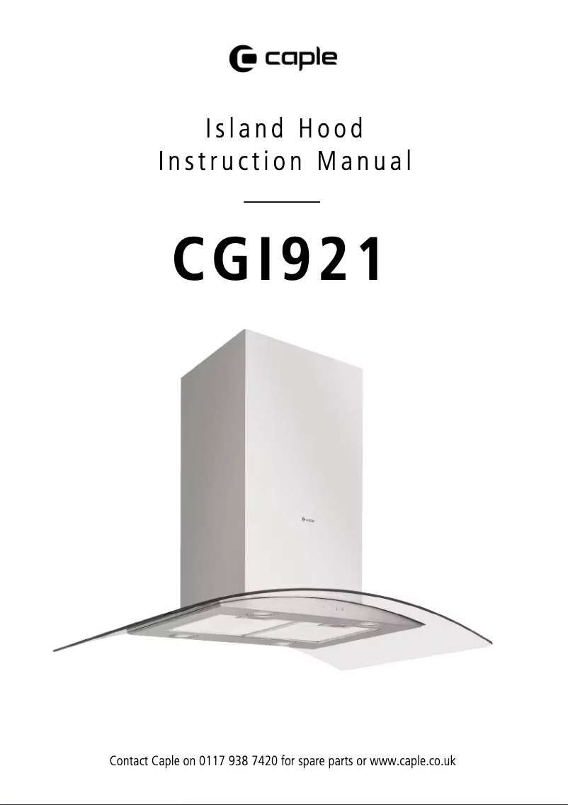 Page n°1 - Manuel utilisateur Caple CGI921