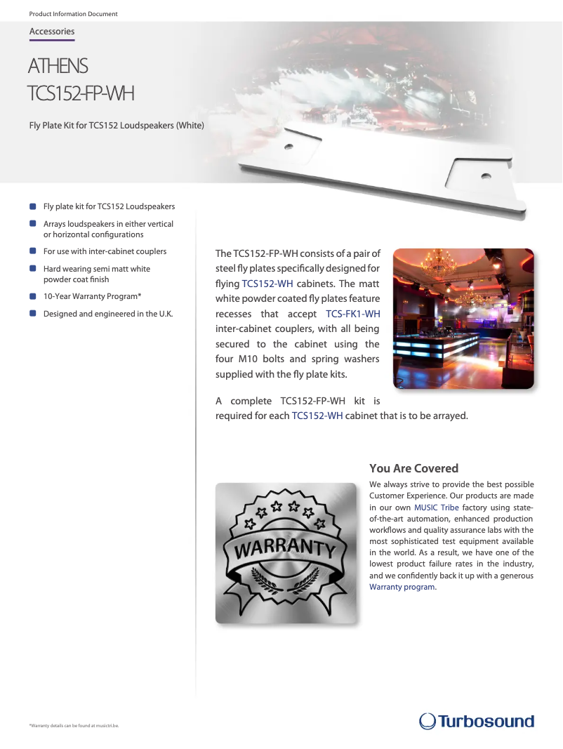 Page n°1 - Fiche technique Turbosound TCS152-FP