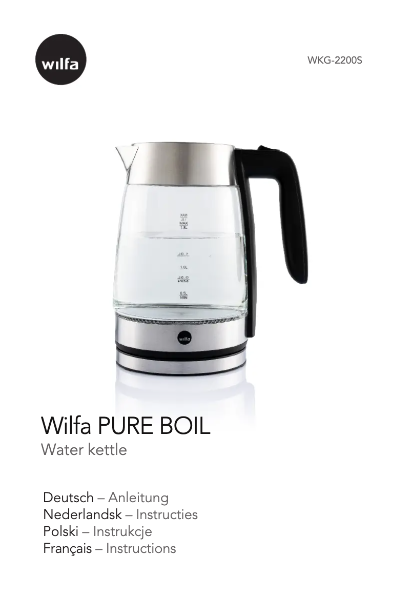 Image de la première page du manuel de l'appareil Pure Boil WKG-2200S