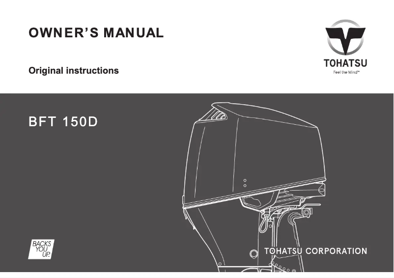 Page 1 de la notice Manuel utilisateur Tohatsu BFT150D