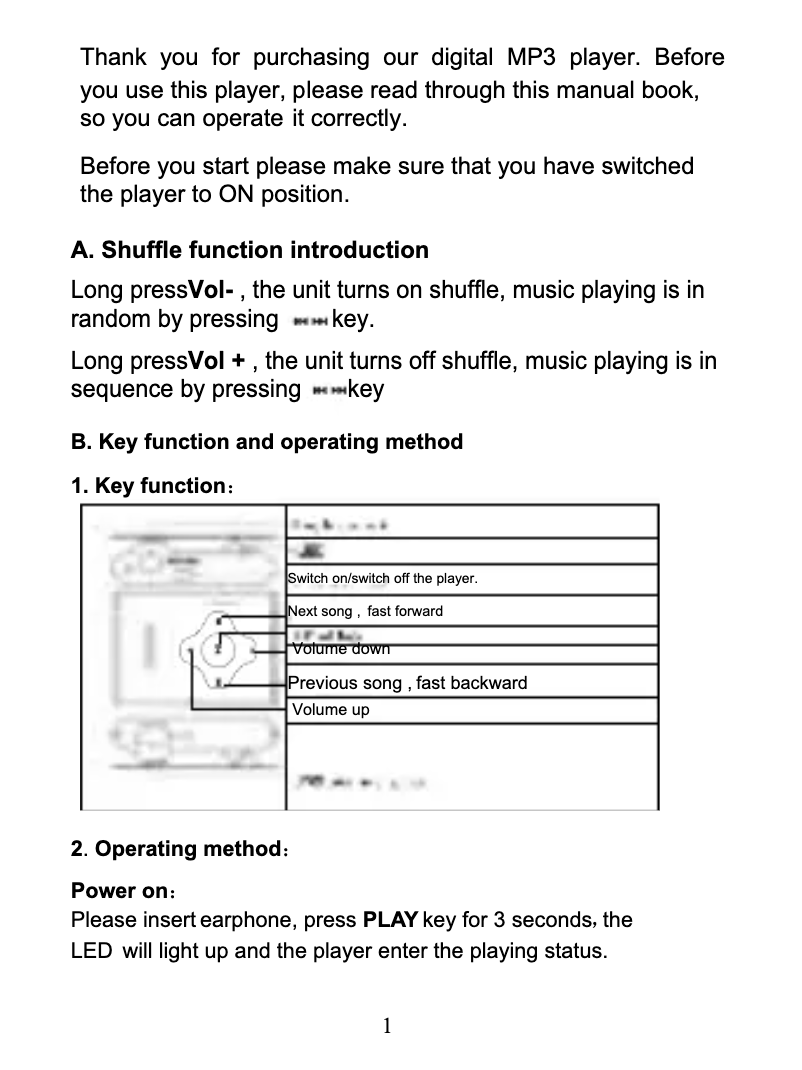 Página 1 del manual Manual de usuario Denver MPS-409
