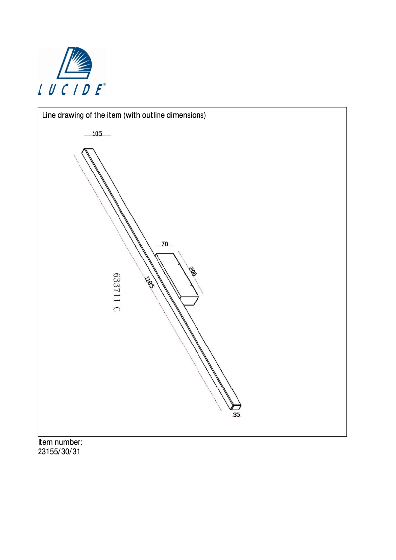 Page 1 de la notice Manuel utilisateur Lucide Sigma 23155/30/31