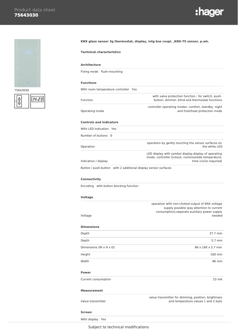 Image de la première page du manuel de l'appareil 75643030