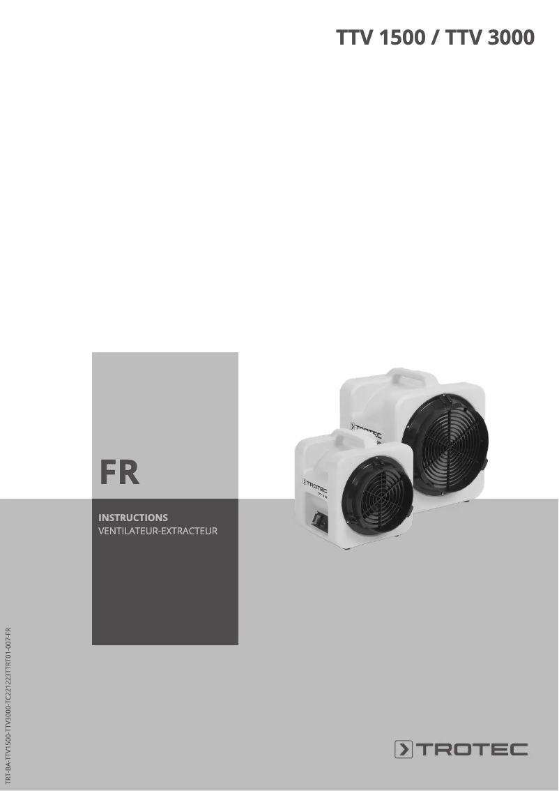 Page n°1 - Manuel utilisateur Trotec TTV 3000