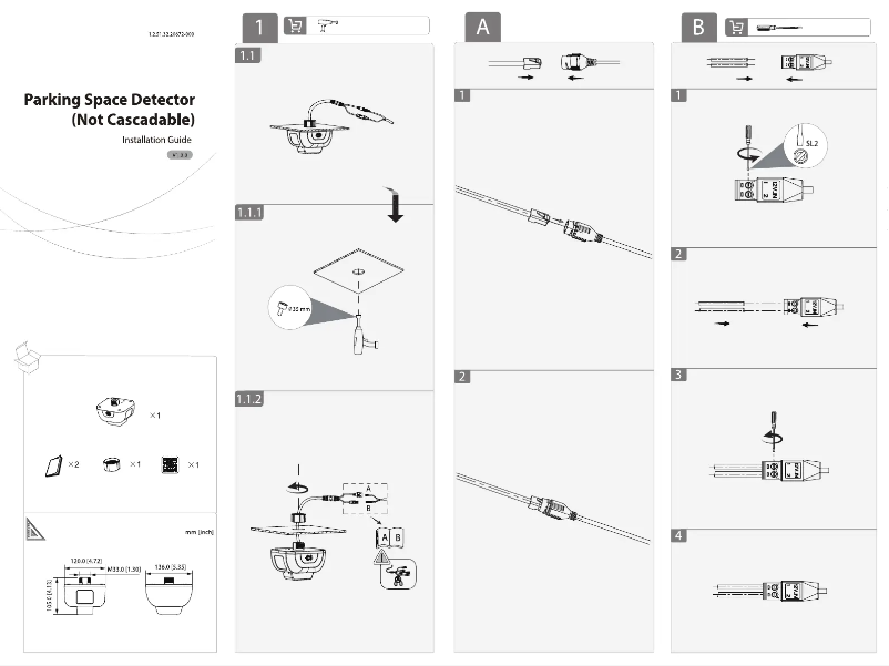 Page 1 de la notice Guide d'installation Dahua Technology ITC214-PH5B-F3-POE