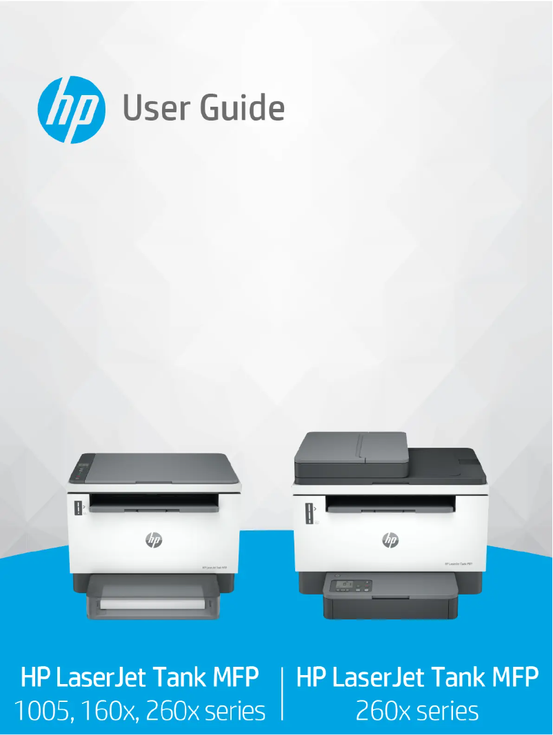 Page n°1 - Manuel utilisateur HP LaserJet Tank MFP 1604w