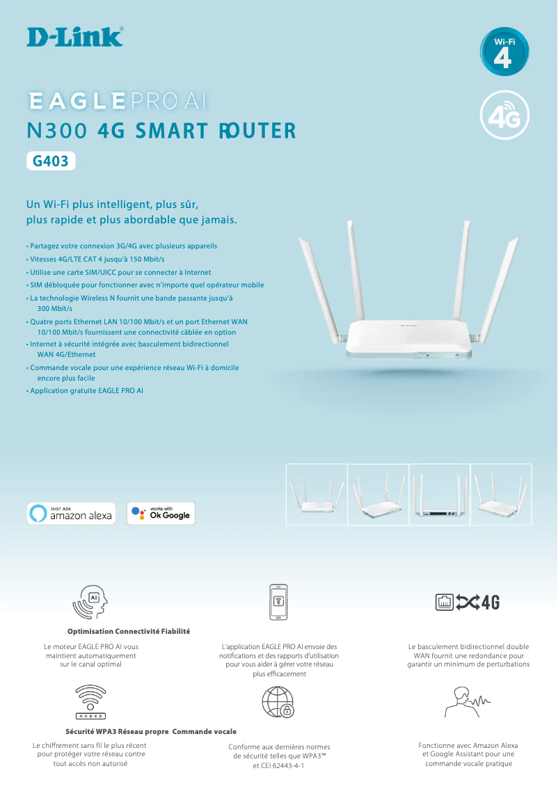 Page n°1 - Fiche technique D-Link G403